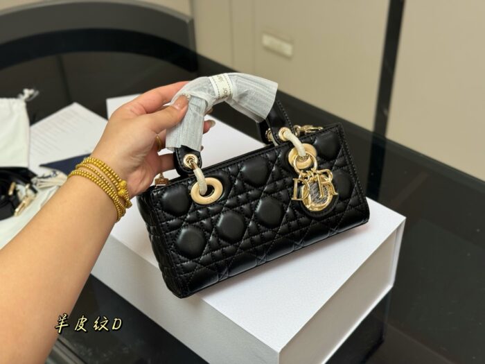 Dior Lady Sheepskin Crossbody Lady Dior Bag 2025 New Silhouette Dual Straps - Image 2
