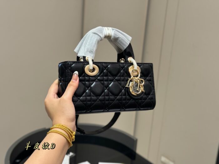 Dior Lady Sheepskin Crossbody Lady Dior Bag 2025 New Silhouette Dual Straps - Image 9
