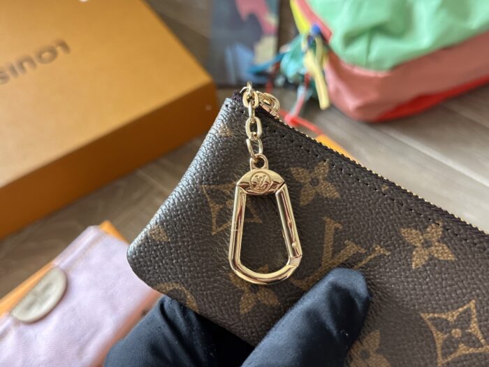 Louis Vuitton Monogram/Denim Coin Purse Card Holder Car Key Accessory Adorable And Practical - Image 6