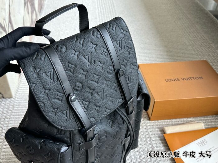 Louis Vuitton Tiro Backpack Genuine Leather Spacious Compartmentalised Design Adjustable Buckle - Image 2