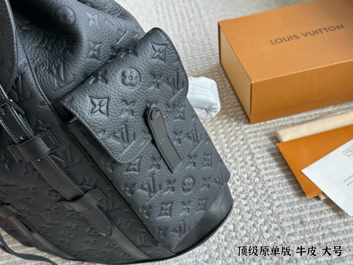 Louis Vuitton Tiro Backpack Genuine Leather Spacious Compartmentalised Design Adjustable Buckle - Image 8