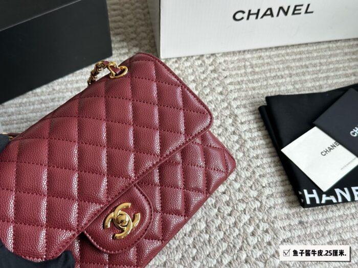 Chanel Cf Series Caviar Grain Leather Diamond Quilted Chain Bag - Image 2
