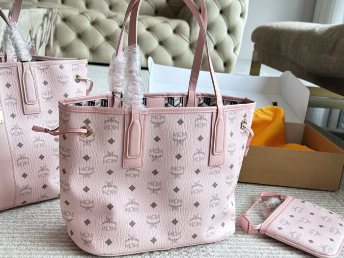 Mcm Reversible Tote Bag With Visetos Print And Detachable Inner Pouch – Handheld, Shoulder, Crossbody - Image 7