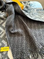 Fendi Double-Sided Cashmere Scarf With Ff Pattern (Box And Paper Bag Packaging) - Image 3