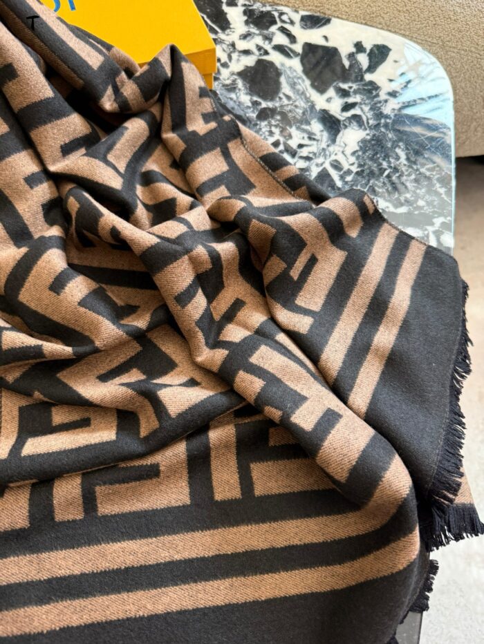 Fendi Classic Monogram Scarf With Box Handbag - Image 4