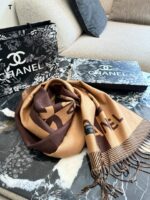 Chanel Fringe Logo Scarf - Image 2