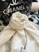 Chanel Ink-Washed Cashmere Scarf With Box Handbag - Image 2