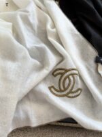 Chanel Ink-Washed Cashmere Scarf With Box Handbag - Image 4