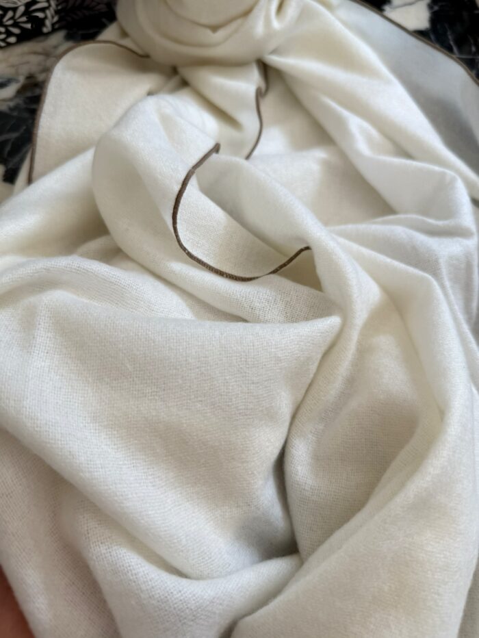 Chanel Ink-Washed Cashmere Scarf With Box Handbag - Image 5