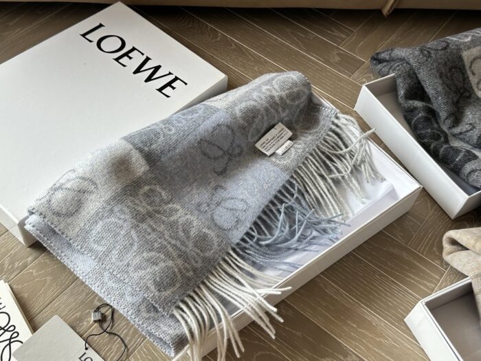 Loewe Cashmere Scarf Delicate Colour Palette Soft And Comfortable Complete With Box - Image 5