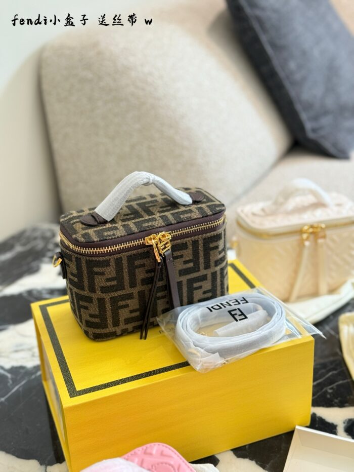 Fendi Exquisitely Crafted Mini Box Bag - Image 1