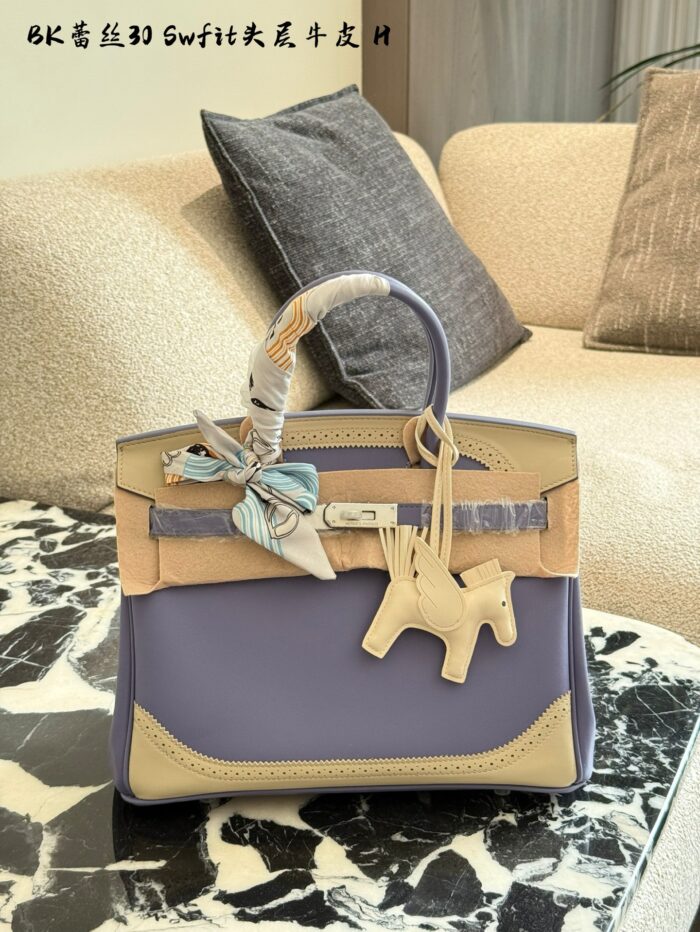 Hermès Birkin 25 Lace Pearl Grey Discontinued Limited Edition Handbag - Image 3