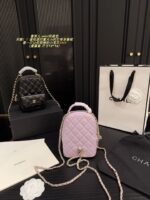 Chanel Mini Backpack - Diamond Quilted Grained Leather With Small Pocket - Durable And Hard-Wearing - Image 2