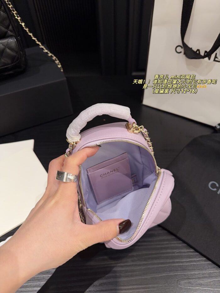 Chanel Mini Backpack - Diamond Quilted Grained Leather With Small Pocket - Durable And Hard-Wearing - Image 6