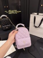 Chanel Mini Backpack - Diamond Quilted Grained Leather With Small Pocket - Durable And Hard-Wearing - Image 7