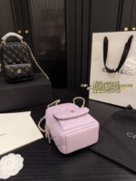 Chanel Mini Backpack - Diamond Quilted Grained Leather With Small Pocket - Durable And Hard-Wearing - Image 8