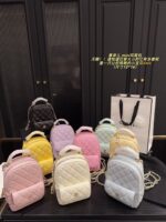 Chanel Mini Backpack - Diamond Quilted Grained Leather With Small Pocket - Durable And Hard-Wearing - Image 10