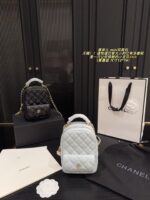 Chanel Mini Backpack - Diamond Quilted Grained Leather With Small Pocket - Durable And Hard-Wearing - Image 14
