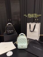 Chanel Mini Backpack - Diamond Quilted Grained Leather With Small Pocket - Durable And Hard-Wearing - Image 16