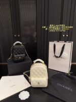 Chanel Mini Backpack - Diamond Quilted Grained Leather With Small Pocket - Durable And Hard-Wearing - Image 18