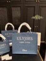 Dior Embroidered Tote Bag Printed Embossed Design Shoulder/Handheld Generous Capacity - Image 2