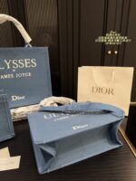 Dior Embroidered Tote Bag Printed Embossed Design Shoulder/Handheld Generous Capacity - Image 6