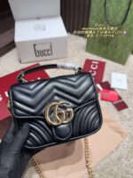 Gucci Marmont Chain Bag Metal Double G Logo Platinum Colourway Timelessly Chic - Image 3