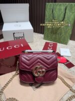 Gucci Marmont Chain Bag Metal Double G Logo Platinum Colourway Timelessly Chic - Image 10