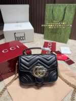 Gucci Marmont Chain Bag Metal Double G Logo Platinum Colourway Timelessly Chic - Image 12