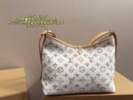 Louis Vuitton 24 Limited Edition Denim Carryall Lightweight And Versatile Styling Riveted Vegetable-Tanned Leather Shoulder Strap - Image 3