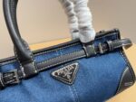 Prada Denim Softlux: Stylish Vintage Compact Cute Everyday Bag - Image 4