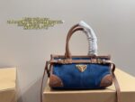 Prada Denim Softlux: Stylish Vintage Compact Cute Everyday Bag - Image 11