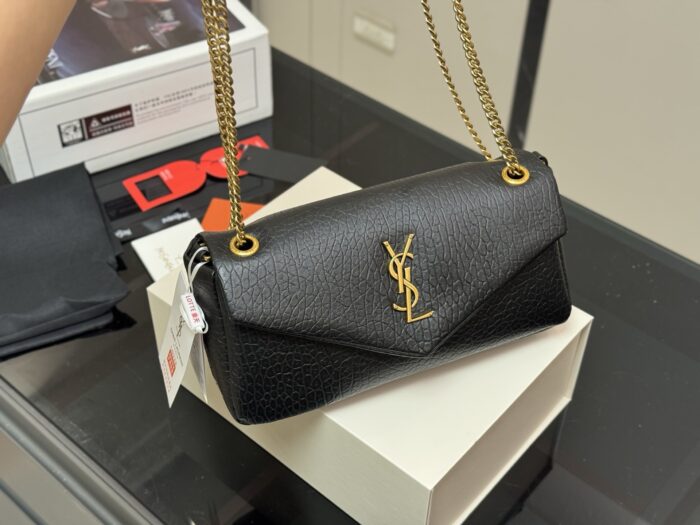 Yves Saint Laurent Calypso Lambskin-Patterned Underarm Chain Bag - Image 2