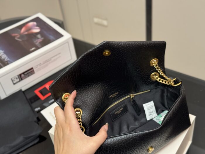 Yves Saint Laurent Calypso Lambskin-Patterned Underarm Chain Bag - Image 4