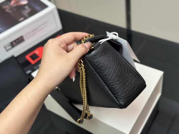 Yves Saint Laurent Calypso Lambskin-Patterned Underarm Chain Bag - Image 6