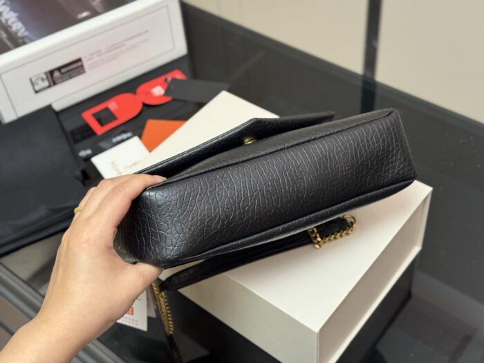 Yves Saint Laurent Calypso Lambskin-Patterned Underarm Chain Bag - Image 8