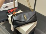Yves Saint Laurent Calypso Lambskin-Patterned Chain-Handle Underarm Bag - Image 2
