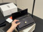 Yves Saint Laurent Sunset Bag With Crocodile-Embossed Leather And Metallic Logo - Image 4