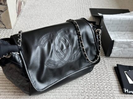 Chanel Tote Bag In Black. Shoulder, Crossbody, Or Handheld. Practical And Unlikely To Clash With Others.