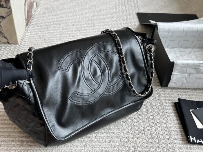 Chanel Tote Bag In Black. Shoulder, Crossbody, Or Handheld. Practical And Unlikely To Clash With Others. - Image 1