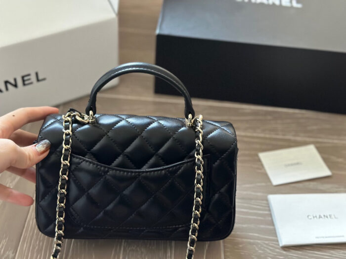 Chanel Cf Handle Tote Bag - Quilted Pattern - Adorable & Spacious - Image 4