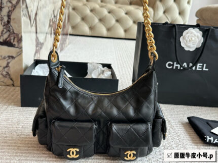 Chanel 25C Hobo Hippie Bag In Matcha Green Jennie'S Signature Soft Calfskin Large Capacity Shoulder/Crossbody/Underarm Bag