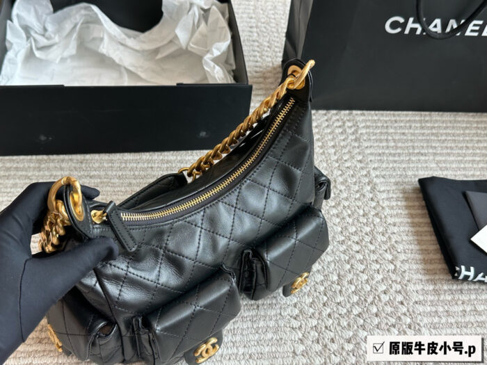 Chanel 25C Hobo Hippie Bag In Matcha Green Jennie'S Signature Soft Calfskin Large Capacity Shoulder/Crossbody/Underarm Bag - Image 2