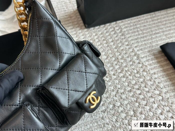 Chanel 25C Hobo Hippie Bag In Matcha Green Jennie'S Signature Soft Calfskin Large Capacity Shoulder/Crossbody/Underarm Bag - Image 3