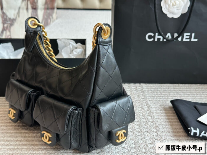 Chanel 25C Hobo Hippie Bag In Matcha Green Jennie'S Signature Soft Calfskin Large Capacity Shoulder/Crossbody/Underarm Bag - Image 4