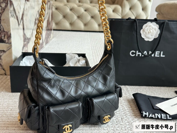 Chanel 25C Hobo Hippie Bag In Matcha Green Jennie'S Signature Soft Calfskin Large Capacity Shoulder/Crossbody/Underarm Bag - Image 6