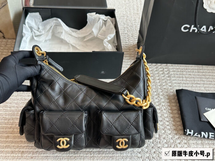 Chanel 25C Hobo Hippie Bag In Matcha Green Jennie'S Signature Soft Calfskin Large Capacity Shoulder/Crossbody/Underarm Bag - Image 7