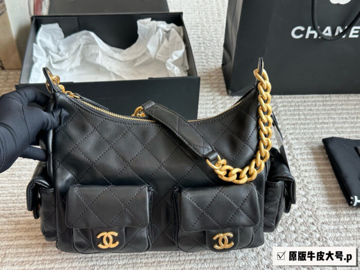 Chanel 25C Hobo Hippie Bag - Jennie'S Original Leather Large Capacity Shoulder/Crossbody/Underarm Bag - Image 6