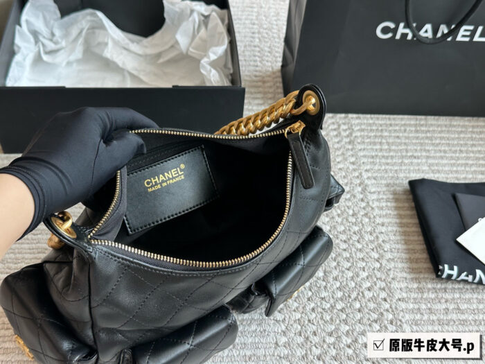Chanel 25C Hobo Hippie Bag - Jennie'S Original Leather Large Capacity Shoulder/Crossbody/Underarm Bag - Image 8