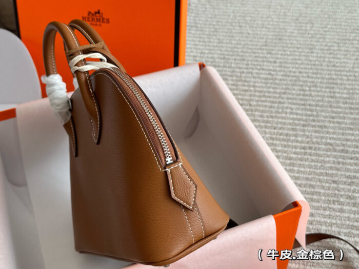 Hermès Bolide Calfskin Shell Bag Adorable And Practical Complimentary Hardware And Pony Charm - Image 3